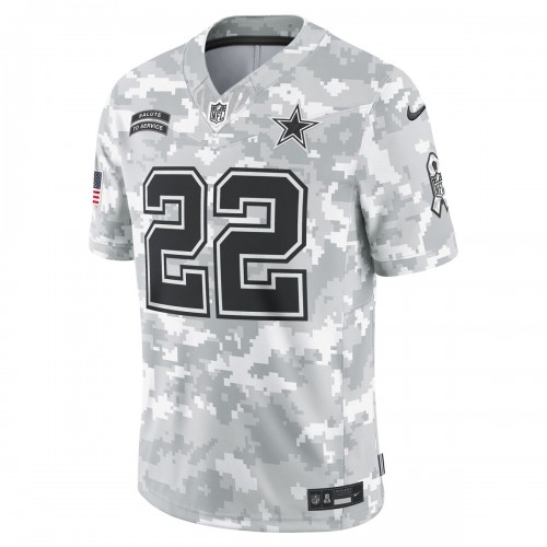 Emmitt Smith Dallas Cowboys Nike 2024 Salute to Service Retired Player Limited Jersey - Arctic Camo