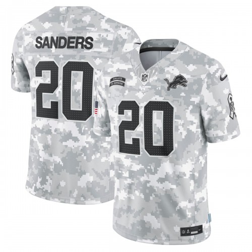 Barry Sanders Detroit Lions Nike 2024 Salute to Service Retired Player Limited Jersey - Arctic Camo