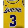 Men's Los Angeles Lakers Anthony Davis #3 Yellow 18-19 Swingman Jersey - Icon Edition