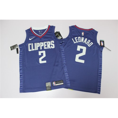 Men's LA Clippers Kawhi Leonard #2 Blue 19-20 Swingman Jersey - Icon Edition