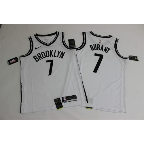 Men's Brooklyn Nets Kevin Durant No.7 Nike White 2020/21 Swingman Jersey - Association Edition