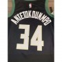 Men's Milwaukee Bucks Giannis Antetokounmpo #34 Black Swingman Jersey - Statement Edition