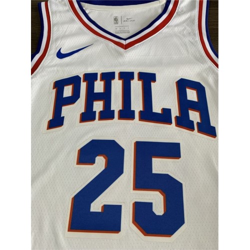 Men's Philadelphia 76ers Ben Simmons Nike #25 White Swingman Jersey - Association Edition