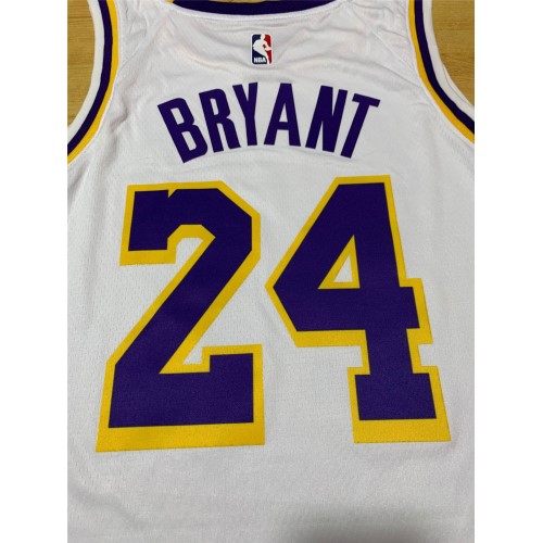 Men's Los Angeles Lakers Kobe Bryant #24 White Swingman Jersey - Association Edition