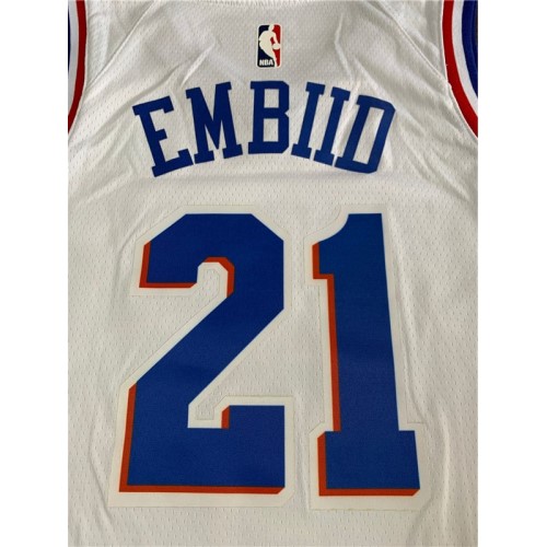 Men's Philadelphia 76ers Joel Embiid #21 White Swingman Jersey - Association Edition