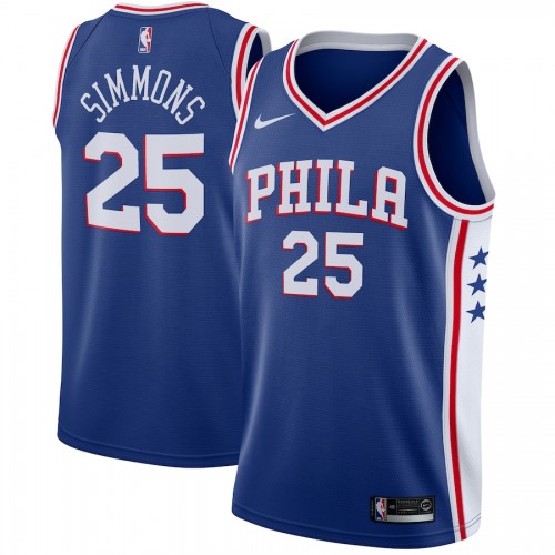 Men's Philadelphia 76ers Ben Simmons #25 Blue Swingman Jersey - Icon Edition