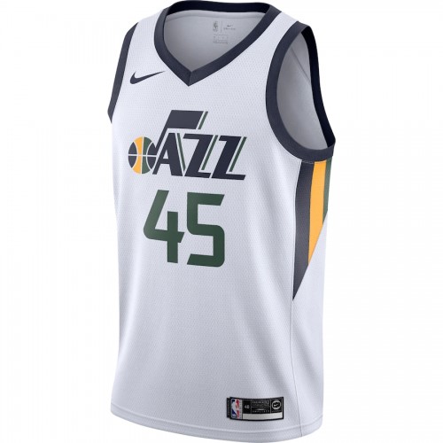 Men's Utah Jazz Donovan Mitchell #45 Nike White Swingman Jersey - Association Edition