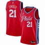 Men's Philadelphia 76ers Joel Embiid #21 Jordan Red 2021 Swingman Jersey - Statement Edition