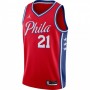 Men's Philadelphia 76ers Joel Embiid #21 Jordan Red 2021 Swingman Jersey - Statement Edition