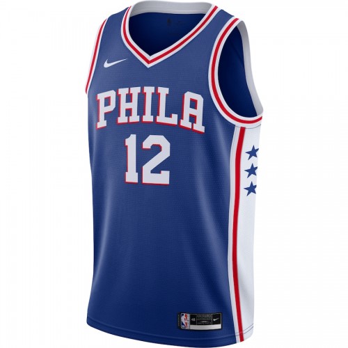 Men's Philadelphia 76ers Tobias Harris #12 Nike Royal 2020/21 Swingman Jersey - Icon Edition