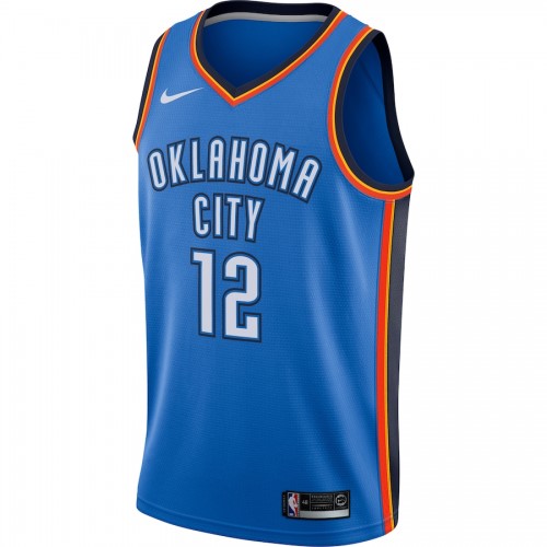 Men's Oklahoma City Thunder Steven Adams #12 Nike Blue Swingman Jersey - Icon Edition