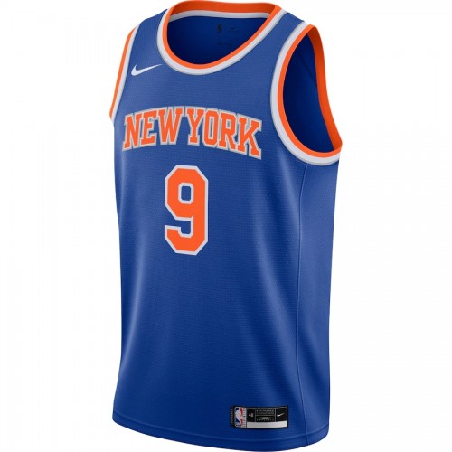 Men's New York Knicks RJ Barrett #9 Nike Blue 2020/21 Swingman Jersey - Icon Edition