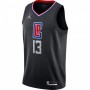 Men's LA Clippers Paul George #13 Jordan Black 202021 Swingman Jersey - Statement Edition