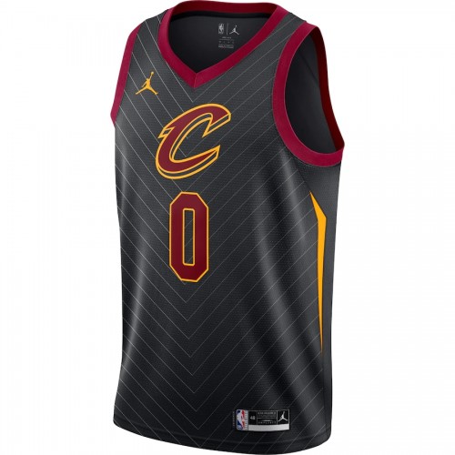 Men's Cleveland Cavaliers Kevin Love #0 Jordan Black 2020/21 Swingman Jersey - Statement Edition