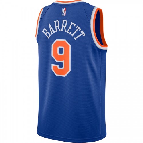 Men's New York Knicks RJ Barrett #9 Nike Blue 2020/21 Swingman Jersey - Icon Edition