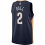 Men's New Orleans Pelicans Lonzo Ball #2 Nike Navy 2020/21 Swingman Jersey - Icon Edition