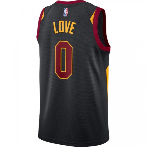 Men's Cleveland Cavaliers Kevin Love #0 Jordan Black 2020/21 Swingman Jersey - Statement Edition