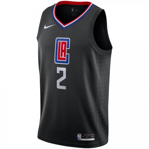 Men's LA Clippers Kawhi Leonard #2 Black Swingman Jersey - Statement Edition