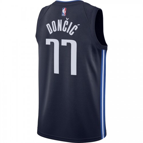 Men's Dallas Mavericks Luka Doncic #77 Jordan Navy 2020/21 Swingman Jersey - Statement Edition