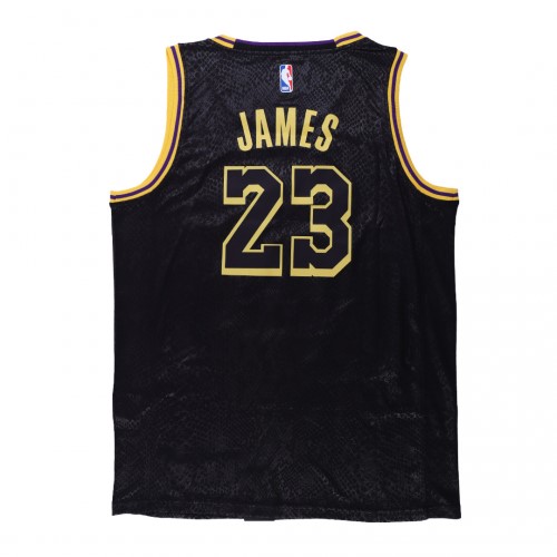 Men's Los Angeles Lakers LeBron James #23 Black  Swingman Jersey - City Edition