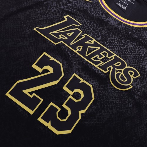 Men's Los Angeles Lakers LeBron James #23 Black  Swingman Jersey - City Edition