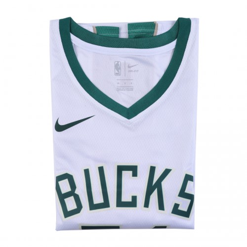 Men's Milwaukee Bucks Giannis Antetokounmpo #34 White Swingman Jersey - Association Edition