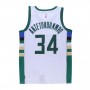 Men's Milwaukee Bucks Giannis Antetokounmpo #34 White Swingman Jersey - Association Edition