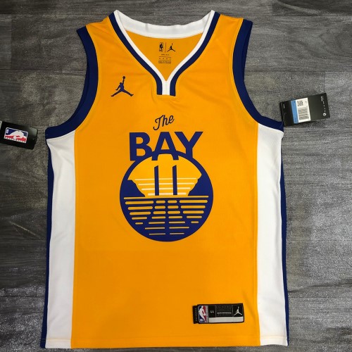 Men's Golden State Warriors Thompson #11 Jordan Gold 20/21 Swingman Jersey - Statement Edition