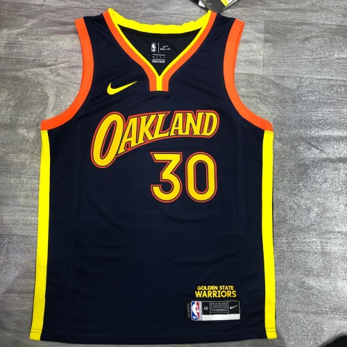 Men's Golden State Warriors Stephen Curry #30 Nike Navy 2020/21 Swingman Jersey - City Edition