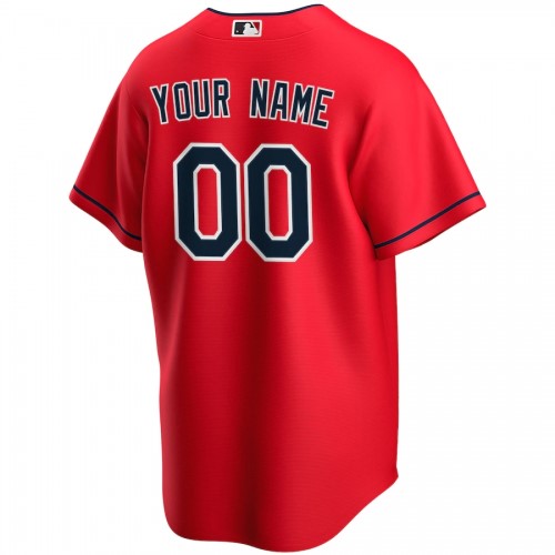 Men's Cleveland Indians Nike Red Alternate 2020 Custom Jersey