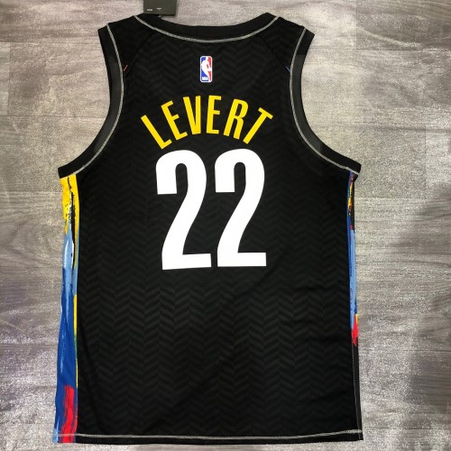 Men's Brooklyn Nets Caris LeVert #22 Nike Black 2020/21 Swingman Player Jersey – City Edition