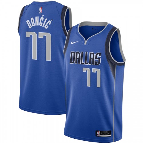 Men's Dallas Mavericks Luka Doncic #77 Nike Royal 2020/21 Swingman Jersey - Icon Edition