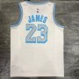 Men's Los Angeles Lakers LeBron James #23 Nike White 2020/21 Swingman Jersey - City Edition