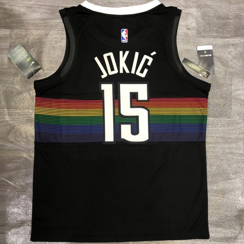 Men's Denver Nuggets Nikola Jokic #15 Nike Black Swingman Player Jersey – City Edition