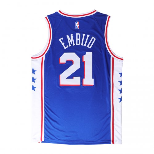 Men's Philadelphia 76ers Joel Embiid #21 Bule Swingman Jersey - Icon Edition