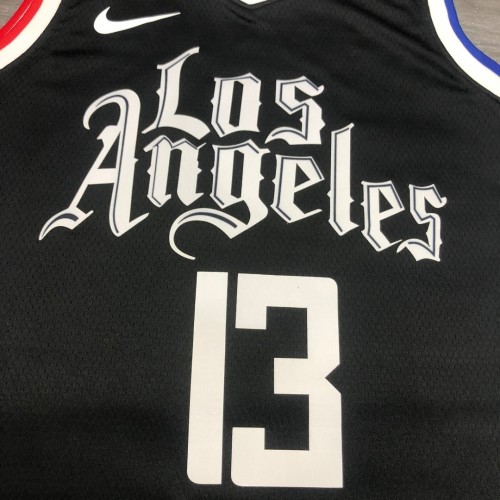 Men's LA Clippers Paul George #13 Nike Black 2020/21 Swingman Player Jersey – City Edition