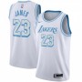 Men's Los Angeles Lakers LeBron James #23 Nike White 2020/21 Swingman Jersey - City Edition