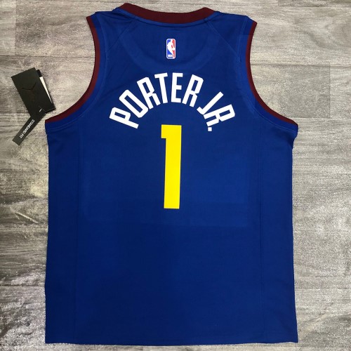 Men's Denver Nuggets Michael Porter Jr. #1 Jordan Blue 2020/21 Swingman Jersey - Statement Edition