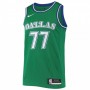 Men's Dallas Mavericks Luka Doncic #77 Green Hardwood Classics 2020/21 Jersey - Classic Edition