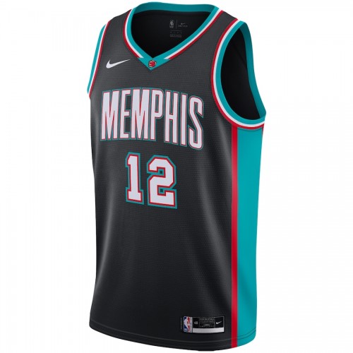 Men's Memphis Grizzlies Ja Morant #12 Black Hardwood Classics 2020/21 Jersey - Classic Edition