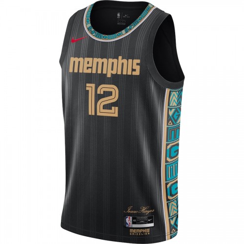 Men's Memphis Grizzlies Ja Morant #12 Nike Black 2020/21 Swingman Jersey - City Edition