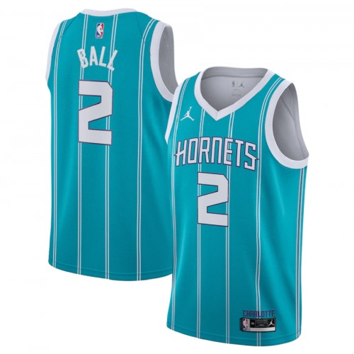 Men's Charlotte Hornets Lamelo Ball #2 Jordan Green 20/21 Swingman Jersey-Association Edition