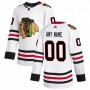 Men's Chicago Blackhawks adidas White Away Authentic Custom Jersey