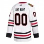 Men's Chicago Blackhawks adidas White Away Authentic Custom Jersey