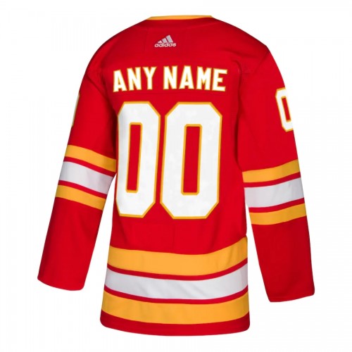 Men's Calgary Flames adidas Red Alternate Authentic Custom Jersey