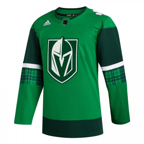 Men's Vegas Golden Knights adidas Green 2020 St. Patrick's Day Custom Jersey