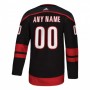 Men's Carolina Hurricanes adidas Black Alternate Authentic Custom Jersey