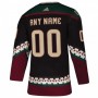 Men's Arizona Coyotes adidas Black Alternate Authentic Custom Jersey