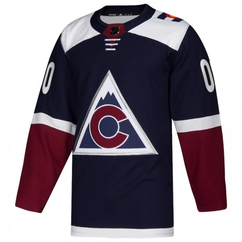 Men's Colorado Avalanche adidas Navy Alternate Authentic Custom Jersey