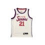 Men's Philadelphia 76ers Joel Embiid #21 White Hardwood Classics Finished Swingman Jersey